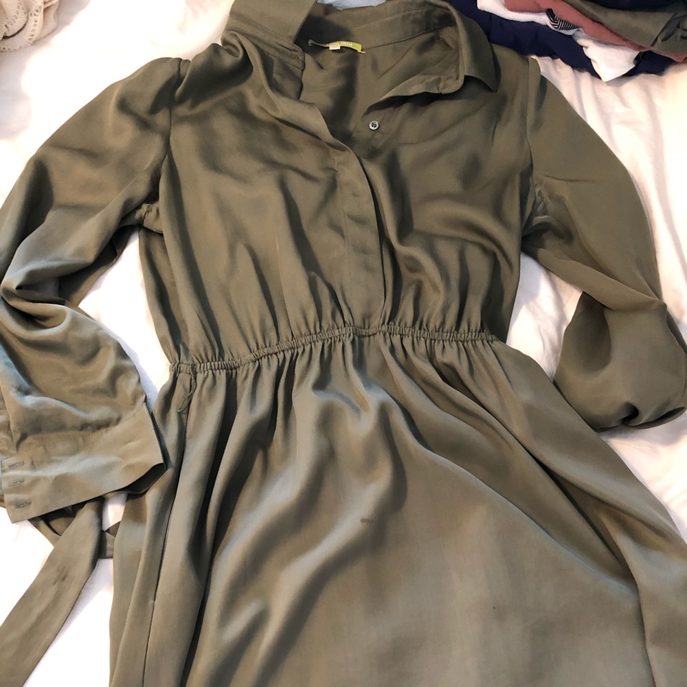 Navy green long sleeve dress GIANI BERNINI